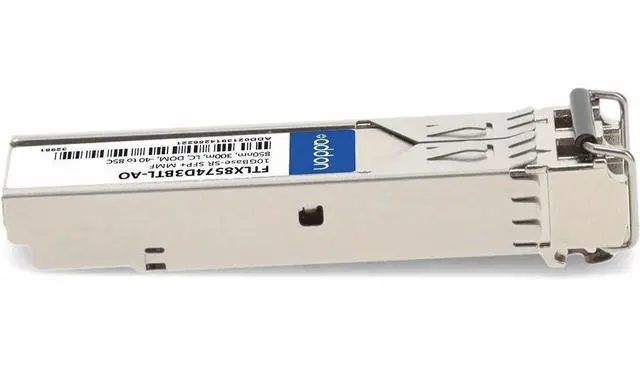 Alt view image 2 of 9 - AddOn Finisar® FTLX8574D3BTL Compatible TAA 10GBase-SR SFP+ Transceiver (MMF, 850nm, 300m, LC, DOM, -40 to 85C) | FTLX8574D3BTL-AO