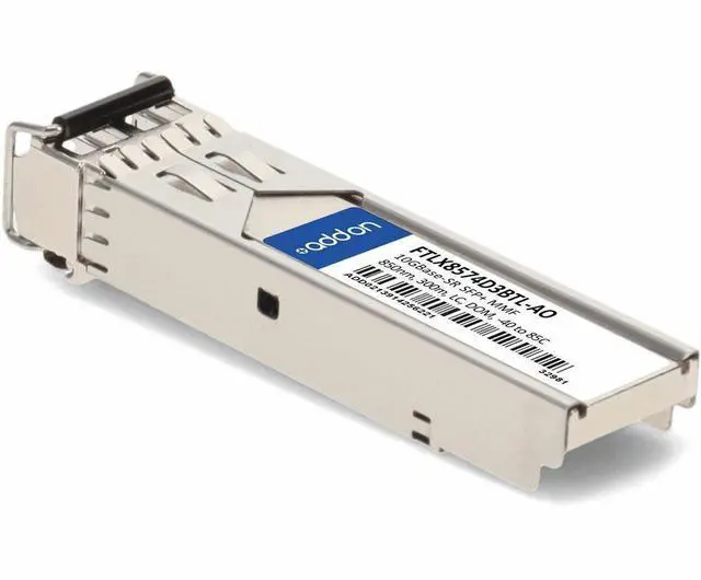 Alt view image 7 of 9 - AddOn Finisar® FTLX8574D3BTL Compatible TAA 10GBase-SR SFP+ Transceiver (MMF, 850nm, 300m, LC, DOM, -40 to 85C) | FTLX8574D3BTL-AO
