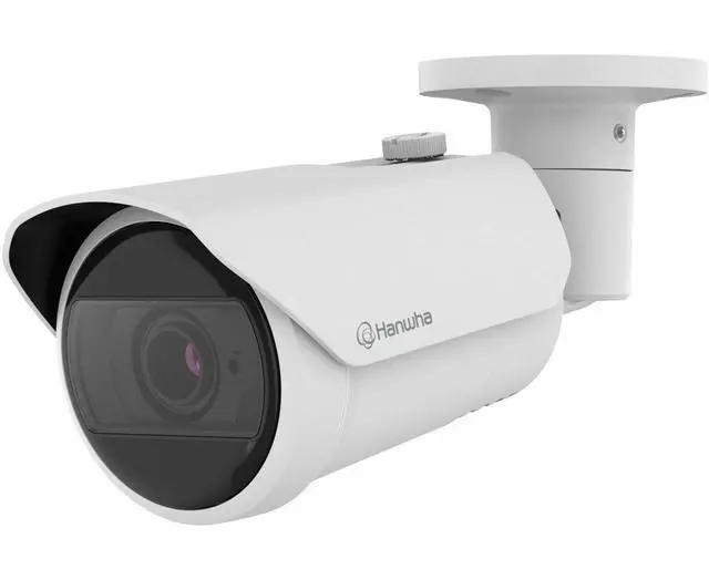Alt view image 8 of 8 - Hanwha Techwin QNO-C9083R 8MP 4K IR WDR Auto ICR Outdoor Network H.265 PoE Bullet Camera with 3.2-10.2mm and 3.2 X Optical Zoom Motorized Varifocal Lens, Aluminum, White Color
