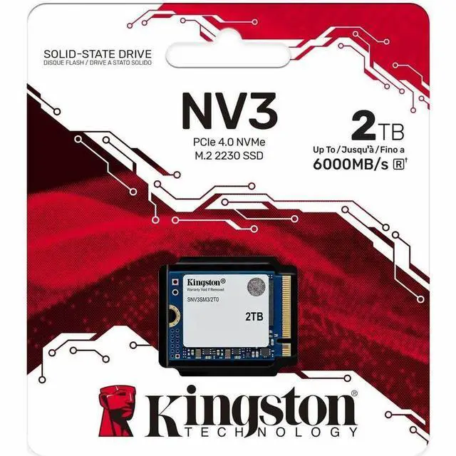 Alt view image 11 of 12 - Kingston NV3 M.2 2230 2TB PCIe 4.0 x4 NVMe Internal Solid State Drive (SSD) SNV3SM3/2T0 Up to 6000 MB/s for Steam Deck