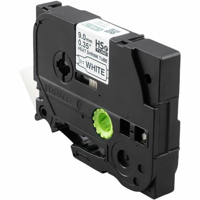 Alt view image 2 of 8 - Brother Laminated Tape for P-touch Label Marker - - DiameterTape - Black on White - Laminated - Heat-shrinkable - For Label Maker - 1 Each