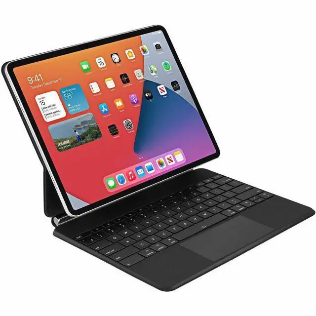 Alt view image 5 of 7 - Adesso Portable Keyboard/Cover Case for 12.9" to 13" Apple iPad Pro (3rd Generation), iPad Pro (4th Generation), iPad Pro (5th Generation), iPad Pro (6th Generation), iPad Air 13 (2024) Tabl