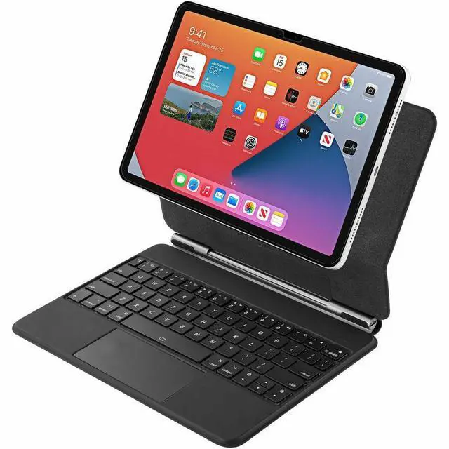 Alt view image 5 of 7 - Adesso Portable Keyboard/Cover Case for 10.9" to 11" Apple iPad Pro 11 (2018), iPad Pro 11 (2020), iPad Pro 11 (2021), iPad Pro 11 (2022), iPad Air (4th Generation), iPad Air (5th Generation