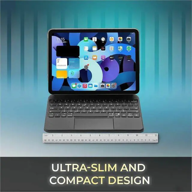 Alt view image 7 of 7 - Adesso Portable Keyboard/Cover Case for 10.9" to 11" Apple iPad Pro 11 (2018), iPad Pro 11 (2020), iPad Pro 11 (2021), iPad Pro 11 (2022), iPad Air (4th Generation), iPad Air (5th Generation