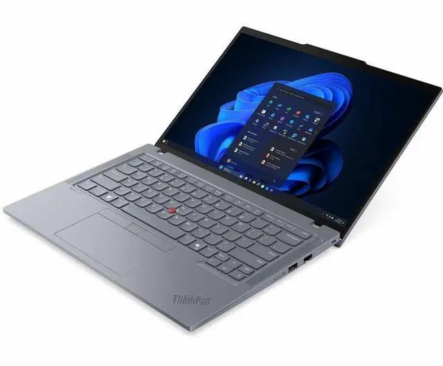 Alt view image 6 of 7 - Lenovo ThinkPad T14 Gen 6 21QC001YUS 14" Touchscreen Notebook - WUXGA - 60 Hz - Intel Core Ultra 5 225U - 16 GB - 512 GB SSD - English Keyboard - Gray - Intel Chip - 1920 x 1200 - Windows 11 Pro