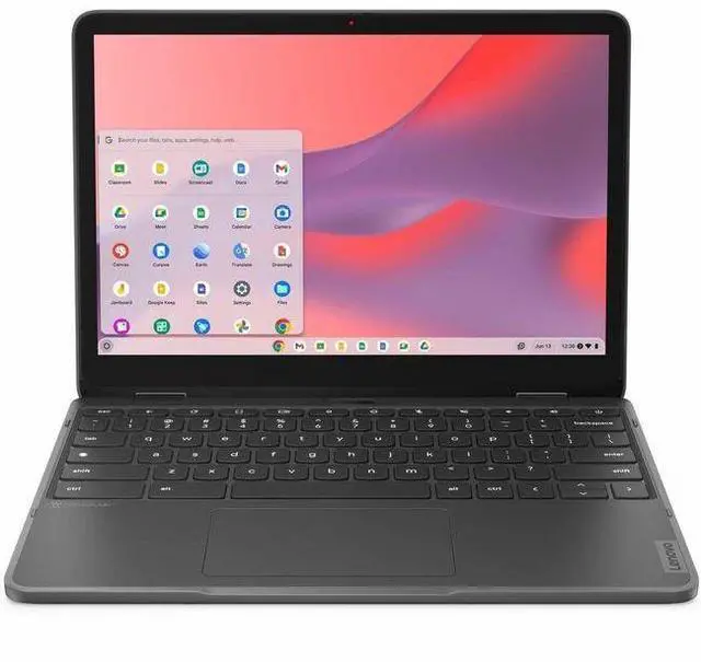 Main image of Lenovo 500e Yoga Chromebook Gen 4 82W40030US 12.2" Touchscreen Convertible 2 in 1 Chromebook - WUXGA - 60 Hz - Intel N-Series N100 - 8 GB - 64 GB Flash Memory - English Keyboard - Graphite Gray -