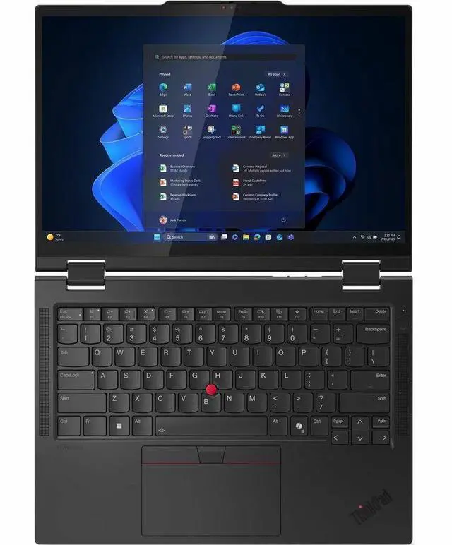 Alt view image 4 of 7 - Lenovo ThinkPad T14s Gen 1 21R30012US 14" Touchscreen Convertible 2 in 1 Notebook - WUXGA - Intel Core Ultra 7 2nd Gen 265U - vPro Technology - 32 GB - 1 TB SSD - English Keyboard - Black - Intel