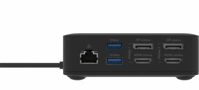 Alt view image 2 of 9 - VisionTek VT1200DL Docking Station - for Notebook, Laptop, Desktop - Power Passthrough - USB Type A, USB Type C - 2 Displays Supported - 4K, 4K @ 60Hz, 4K UHD - 3840 x 2160 - 5 x USB Ports - 3 x USB T