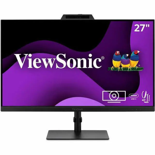 Alt view image 8 of 14 - ViewSonic VG2741V 27 Inch 1080p IPS Video Conferencing Monitor with Integrated Windows Hello Certified IR 5MP Webcam, Built-in Microphone, Advanced Ergonomics, USB C, HDMI, and DisplayPort Inputs