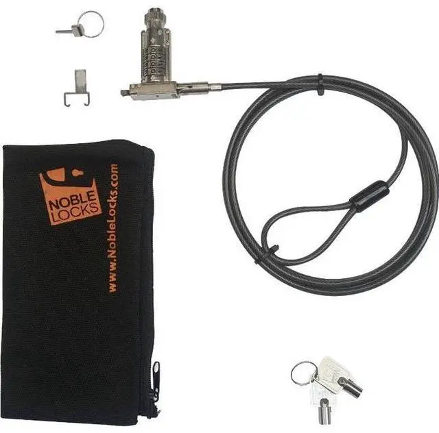 Alt view image 6 of 12 - Noble Wedge Resettable Combination Lock With Keys, Cable Trap And Storage Pouch