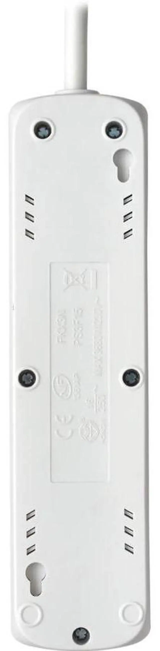 Alt view image 8 of 8 - Tripp Lite PS3F15 3-Outlet Power Strip - French Type E Outlets, 220-250V AC, 16A, 1.5 m Cord, Type E Plug, White
