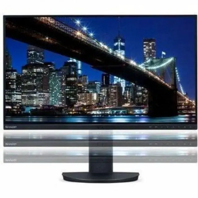 Alt view image 4 of 7 - Sharp MultiSync 24" Class Full HD LED Monitor - 16:9 - 23.8" Viewable - In-plane Switching (IPS) Technology - LED Backlight - 1920 x 1080 - 16.7 Million Colors - 250 Nit - 6 ms - Speakers -