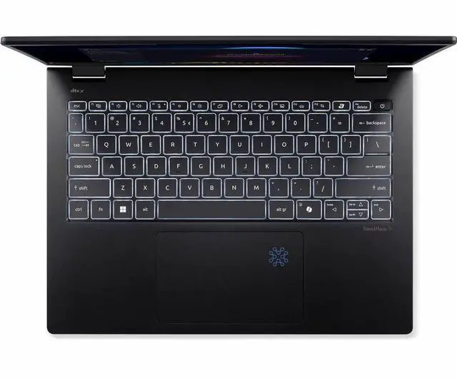 Alt view image 2 of 7 - Acer TravelMate P6 14 AI P614-54 TMP614-54-71DA 14" Notebook - WQXGA+ - Intel Core Ultra 7 268V - 32 GB - 1 TB SSD - English Keyboard - Black - Intel Chip - 2880 x 1800 - Windows 11 Pro - Intel -