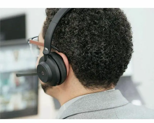 Alt view image 2 of 8 - Cyber Acoustics Professional Wireless Headset With AI Noise Cancelation - Stereo - Wireless - Bluetooth - Over-the-head - Binaural - Noise Canceling