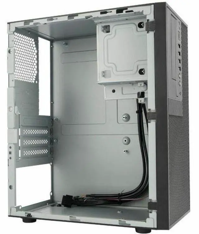 Alt view image 2 of 8 - In Win CP Series - Mini-tower - Black - 3 x Bay - 450 W - Power Supply Installed - Micro ATX, Mini ITX Motherboard Supported - 2 x Fan(s) Supported - 1 x External 3.5" Bay - 1 x Internal 3.5