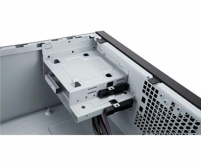 Alt view image 3 of 8 - In Win CP Series - Mini-tower - Black - 3 x Bay - 450 W - Power Supply Installed - Micro ATX, Mini ITX Motherboard Supported - 2 x Fan(s) Supported - 1 x External 3.5" Bay - 1 x Internal 3.5