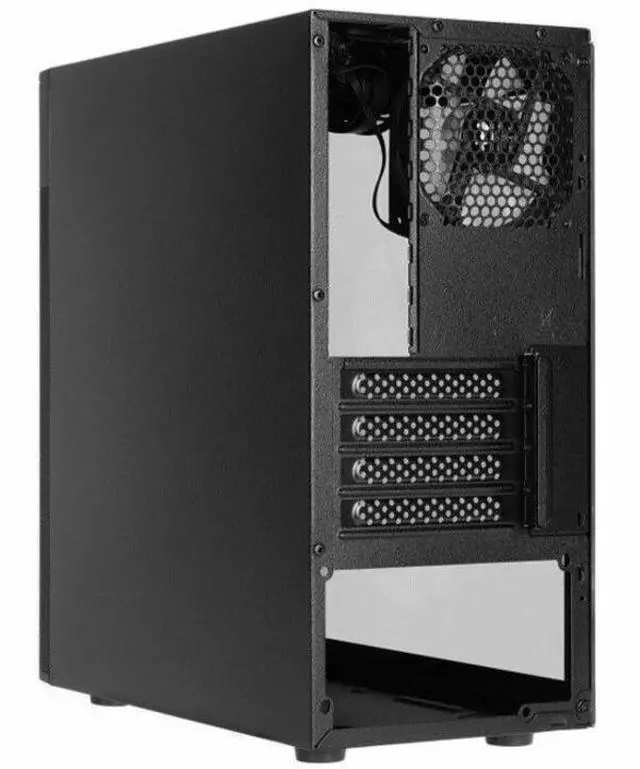Alt view image 4 of 7 - In Win CT Series 17.1L Small Form Factor Micro-ATX Mini Tower Chassis - Small Tower - Black - Tempered Glass, Mesh - 1 x Bay - 450 W - Power Supply Installed - Micro ATX, Mini ITX Motherboard Supporte