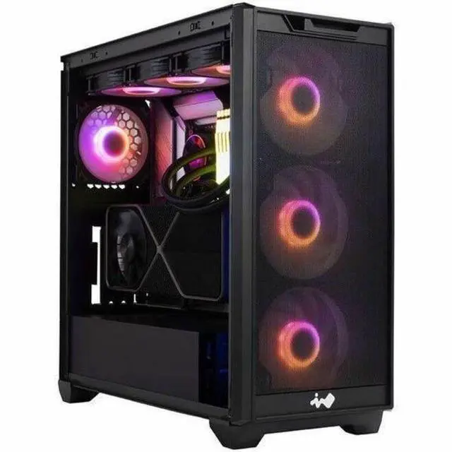 Alt view image 5 of 9 - In Win IW-CS-D5BLK-1AN120 Gaming Computer Case IWCSD5BLK1AN120