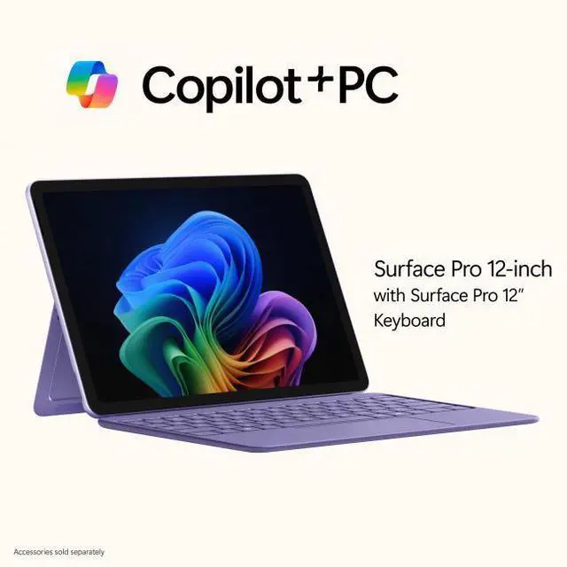 Alt view image 6 of 7 - Microsoft Surface Pro Copilot+ PC Violet + Surface Pro 12" Keyboard Ocean