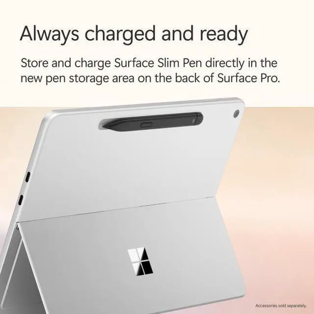 Alt view image 6 of 7 - Microsoft Surface Pro Copilot+ PC Platinum + Surface Slim Pen 2 Ocean