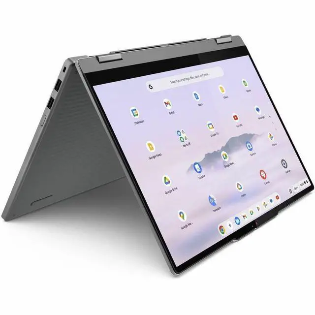 Alt view image 6 of 7 - Lenovo Chromebook Plus 14IRU10 14" Touchscreen Convertible  Chromebook - Intel Core 5 120U (1.40 GHz) - 8 GB - 128 GB Flash Memory - ChromeOS - Intel - Webcam - IEEE 802.11ax  (83LL001VUS)