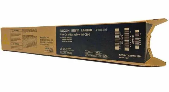 Alt view image 2 of 2 - Ricoh Original Laser Toner Cartridge - Yellow - 1 Each - 6000 Pages