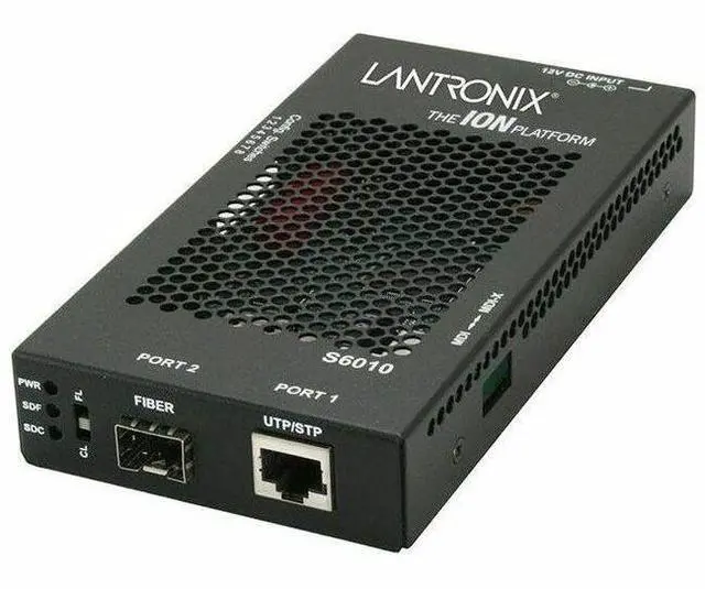 Main image of Lantronix S6010-1040 Transceiver/Media Converter - T1/E1 - 1.50 km - Expansion Slots - SFP Slots - AC Adapter - TAA Compliant (S6010-1040-SA)