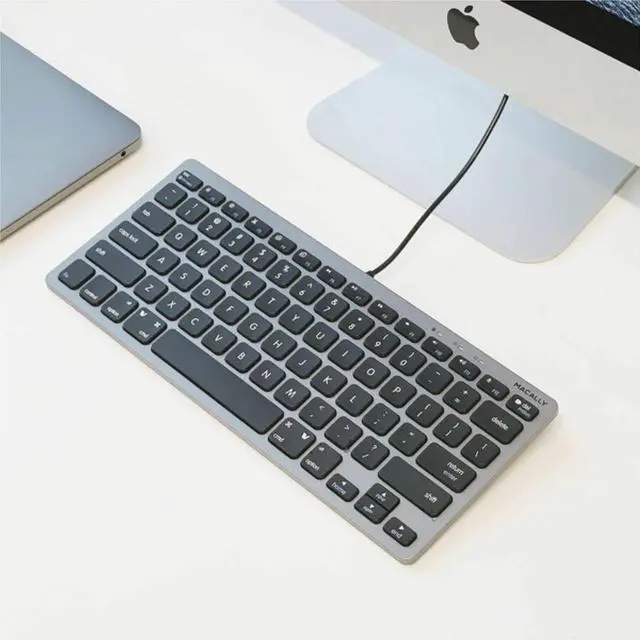 Alt view image 6 of 8 - Macally USB C Mac Keyboard - Cable Connectivity - USB Type C Interface - 78 Key(s) - Mac OS - MacBook, iPad, iMac - Mac, PC - Space Gray