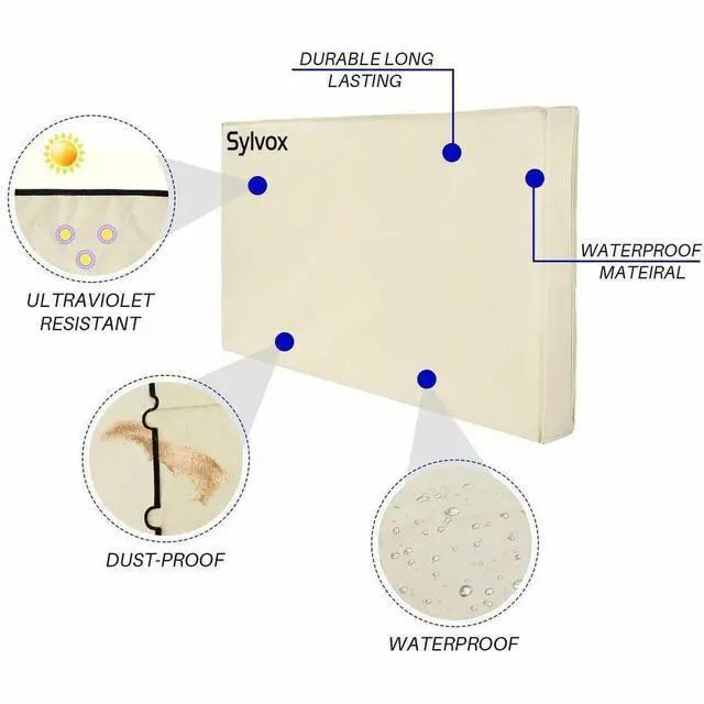 Alt view image 5 of 8 - SYLVOX OT65A1COVER Protective Cover - Supports TV - 32.3" Height x 56.3" Width x 4.9" Depth - Water Proof, Sunlight Resistant, Dust Proof, Abrasion Resistant, Remote Control Pocket, Wea