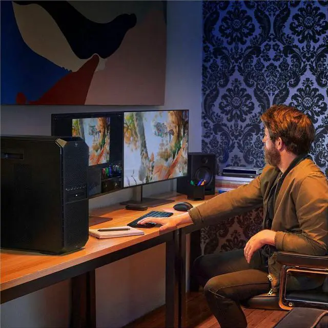 Alt view image 2 of 6 - HP Z6 G5 A Workstation - 1 x AMD Ryzen Threadripper PRO 7955WX - 32 GB - 1 TB SSD - Tower - Black - Smart Buy - AMD PRO 695 Chip - Windows 11 Pro - NVIDIA RTX 2000 Ada Generation 16 GB Graphics - Seri