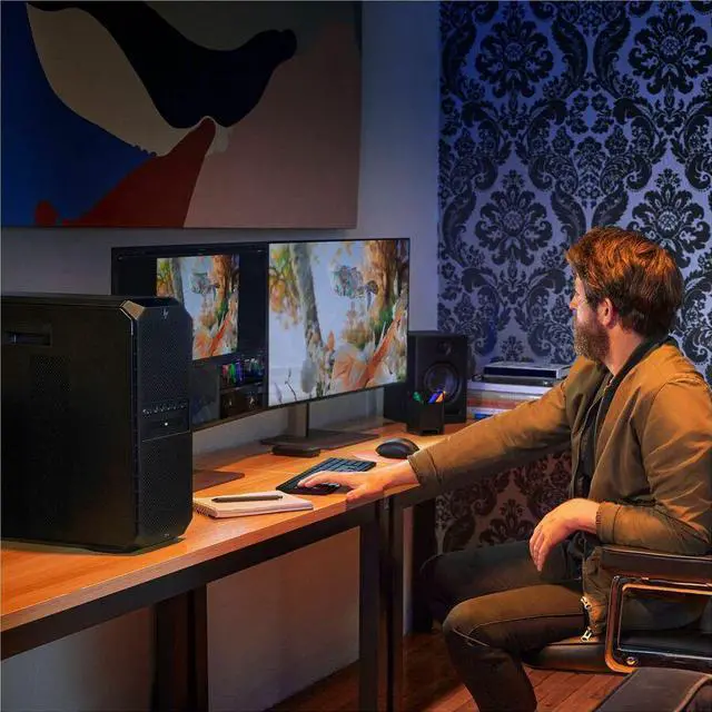 Alt view image 6 of 7 - HP Z6 G5 A Workstation - 1 x AMD Ryzen Threadripper PRO 7955WX - 32 GB - 1 TB SSD - Tower - Black - Smart Buy - AMD PRO 695 Chip - Windows 11 Pro - NVIDIA RTX 4000 Ada Generation 20 GB Graphics - Seri