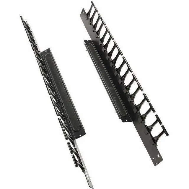 Main image of Tripp Lite series SmartRack Cable Routing - Vertical Cable Finger - Black - 48U Rack Height - Cold Rolled Steel