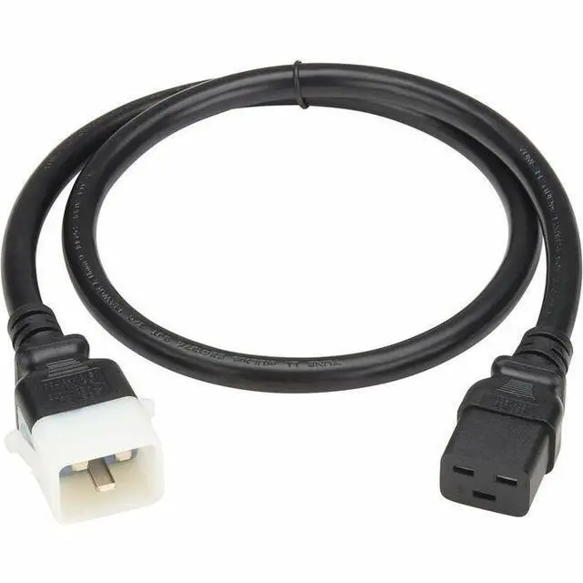 Main image of Eaton Tripp Lite Series PDU Power Cord, C19 to P-Lock C20 - Heavy-Duty, 20A, 250V, 12 AWG, 3 ft. (0.9 m), Black - For Computer, Monitor, HDTV, PDU, Printer, Server, Tablet, UPS, Router, Network Switch