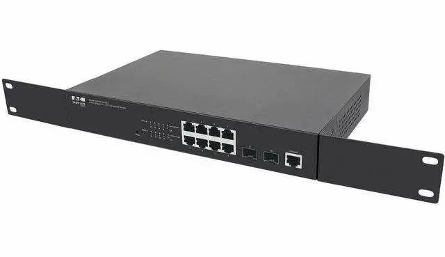 Alt view image 7 of 7 - Tripp Lite series NGS8C2POE-1 Ethernet Switch - 8 Ports - Manageable - Gigabit Ethernet - 1000Base-SX, 1000Base-LX, 10/100/1000Base-T - 3 Layer Supported - 2 SFP Slots - 171 W Power Consumption - 140