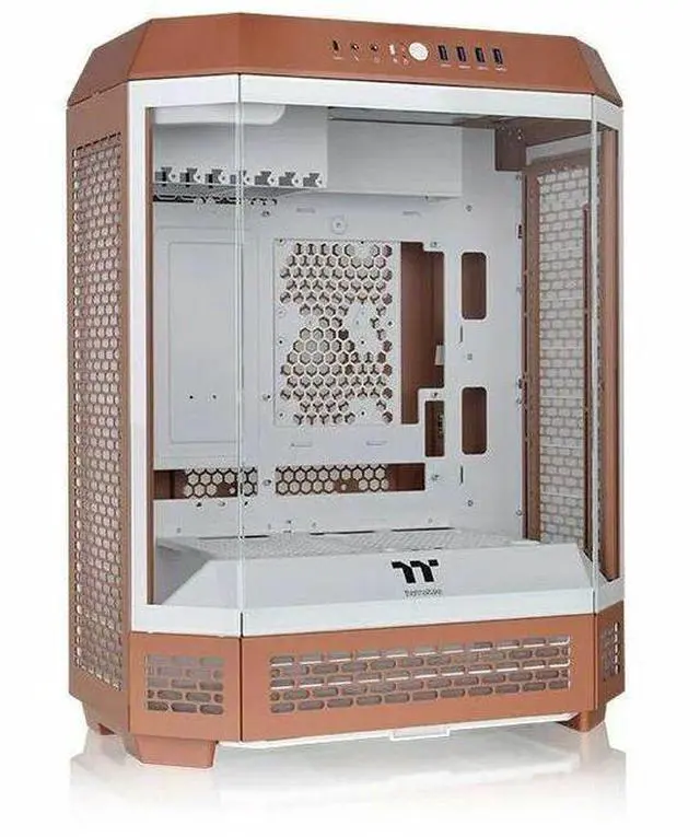 Main image of Thermaltake Tower 600 Mid Tower; 2x140mm CT Fans Included; 420mm Radiator Support; 400mm GPU Clearance; Hidden Connector Support; Rotatable PCIe Slots; Mocha Mousse; CA-1Z1-00MUWN-00