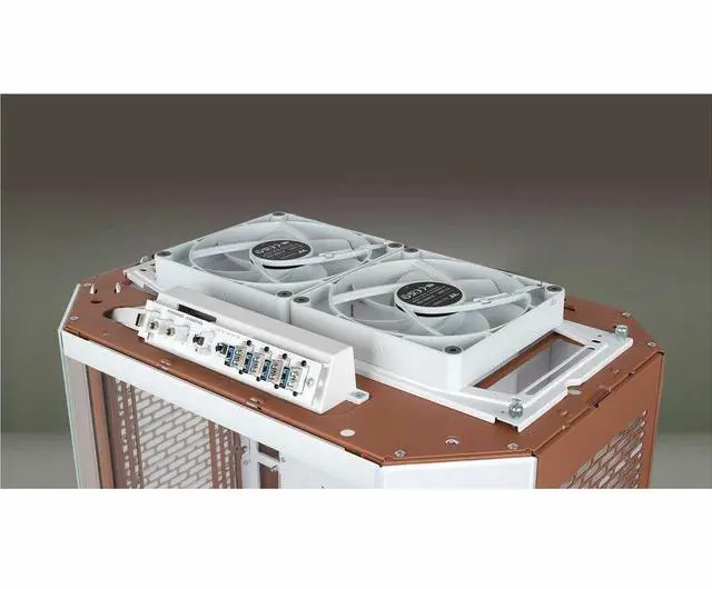 Alt view image 7 of 14 - Thermaltake Tower 600 Mid Tower; 2x140mm CT Fans Included; 420mm Radiator Support; 400mm GPU Clearance; Hidden Connector Support; Rotatable PCIe Slots; Mocha Mousse; CA-1Z1-00MUWN-00