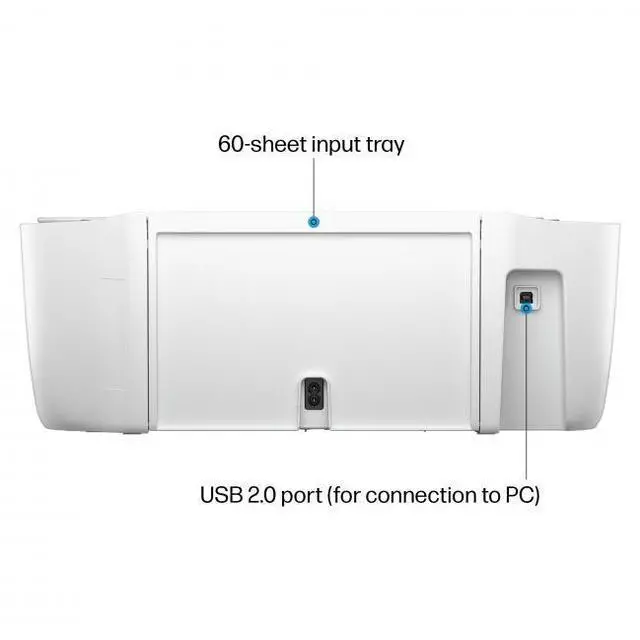 Alt view image 2 of 7 - HP DeskJet 2827e All-in-One Printer with Bonus 3 Months of Instant Ink with HP+ - Print, Copy, & Scan - 60-sheet input tray - 25-sheet output tray - Print Speed up to 7.5 pages per minute - Wirele