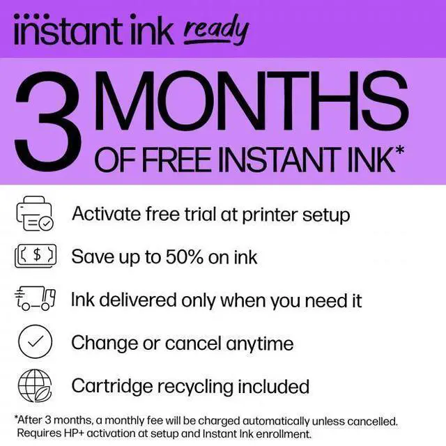 Alt view image 5 of 7 - HP DeskJet 2827e All-in-One Printer with Bonus 3 Months of Instant Ink with HP+ - Print, Copy, & Scan - 60-sheet input tray - 25-sheet output tray - Print Speed up to 7.5 pages per minute - Wirele