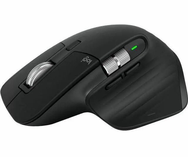 Alt view image 2 of 8 - Logitech MX Master 3S Performance Wireless Mouse with Ultra-fast Scrolling Ergo 8K DPI Track on Glass Quiet Clicks Bluetooth Windows Linux Chrome Black 910007500