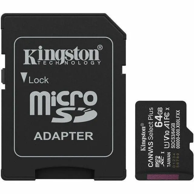 Alt view image 2 of 4 - Kingston MicroSD Canvas Select Plus 150MB/s Memory Card 64GB