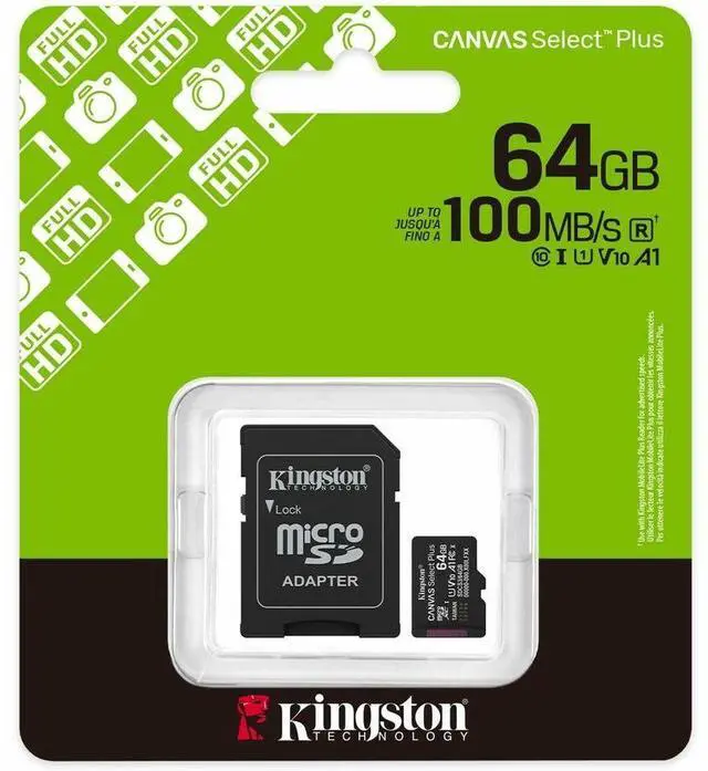 Alt view image 4 of 4 - Kingston MicroSD Canvas Select Plus 150MB/s Memory Card 64GB