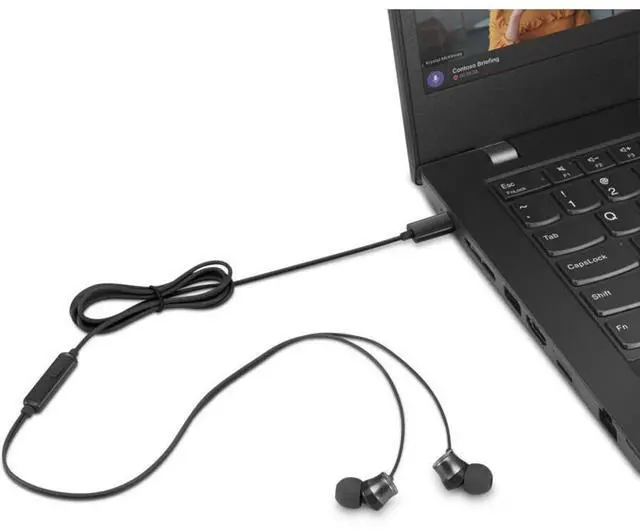 Alt view image 15 of 17 - Lenovo USB-C Wired In-Ear Headphone