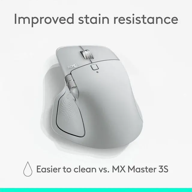 Alt view image 11 of 14 - Logitech MX Master 4, Ergonomic Wireless Mouse with Advanced Performance Haptic Feedback, Ultra-Fast Scrolling, USB-C Charging, Bluetooth, Windows, MacOS - Pale Gray