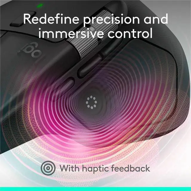 Alt view image 5 of 8 - Logitech MX Master 4 Ergonomic Wireless Mouse with Advanced Performance Haptic Feedback Ultra-Fast Scrolling USB-C Charging Bluetooth Windows MacOS black 910007560