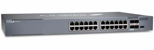 Alt view image 5 of 6 - Juniper EX4000-24P Ethernet Switch - 24 Ports - Manageable - Gigabit Ethernet, 10 Gigabit Ethernet - 1000Base-T, 10GBase-X - 4 Layer Supported - Modular - 51 W Power Consumption - 370 W PoE Budget - T
