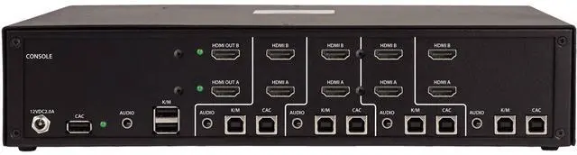 Alt view image 11 of 14 - Tripp Lite 4-Port Dual-Monitor Secure KVM Switch TAA B002AUH2AC4