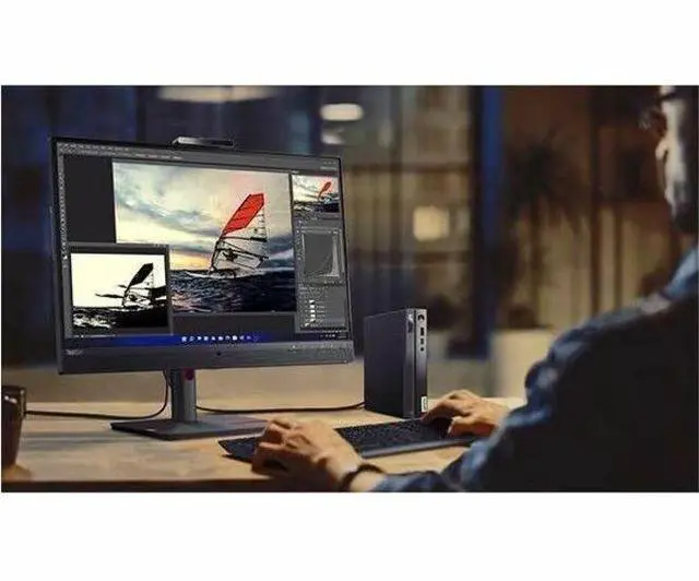 Alt view image 2 of 15 - Lenovo ThinkCentre neo 50q Gen 4 12LN0069US Desktop Computer - Intel Core i5 13th Gen i5-13420H - 8 GB - 512 GB SSD - Tiny - Black - Intel Chip - Windows 11 Pro - Intel UHD Graphics DDR4 SDRAM - Engli