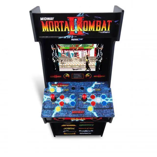 Alt view image 2 of 7 - Arcade1Up Mortal Kombat II Classic SE Arcade Machine - WiFi Leaderboards to challenge the world - 13 Classic Games - 15.6? IPS Color Monitor - Dual Speakers for crisp arcade sound - Real feel Joystick