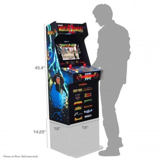 Alt view image 5 of 7 - Arcade1Up Mortal Kombat II Classic SE Arcade Machine - WiFi Leaderboards to challenge the world - 13 Classic Games - 15.6? IPS Color Monitor - Dual Speakers for crisp arcade sound - Real feel Joystick