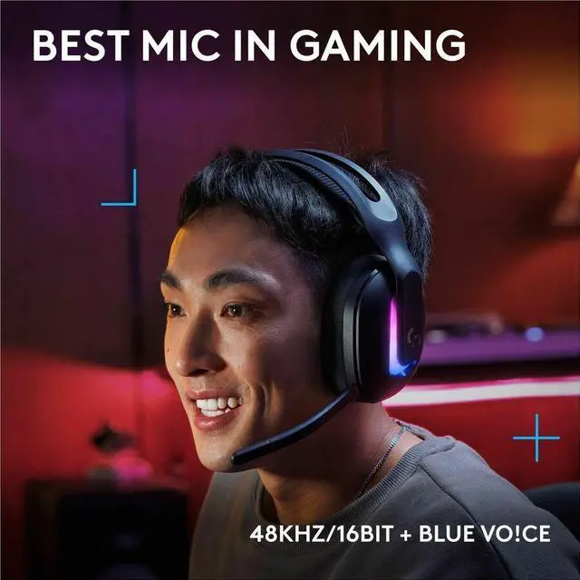 Alt view image 7 of 14 - Logitech G522 LIGHTSPEED Wireless Gaming Headset, LIGHTSYNC RGB, Full Bandwidth Mic, Advanced Synchronized Audio, Tri-Connectivity with LIGHTSPEED, Bluetooth, Black - Stereo - USB Type A, USB Type C -
